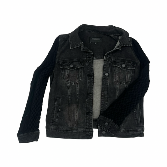 Jacket Denim By Liverpool In Black Denim, Size:M