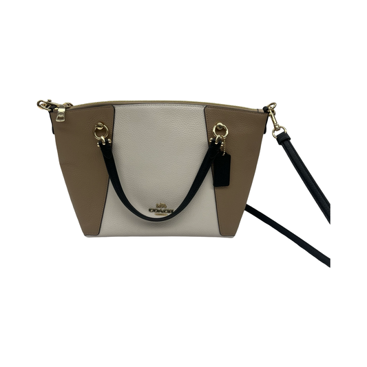 Handbag Designer By Coach In Cream, Size:Medium
