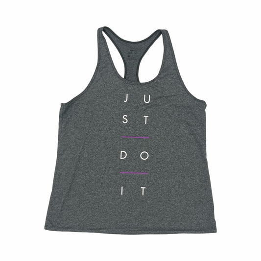 Athletic Tank Top By Nike In Grey, Size:L
