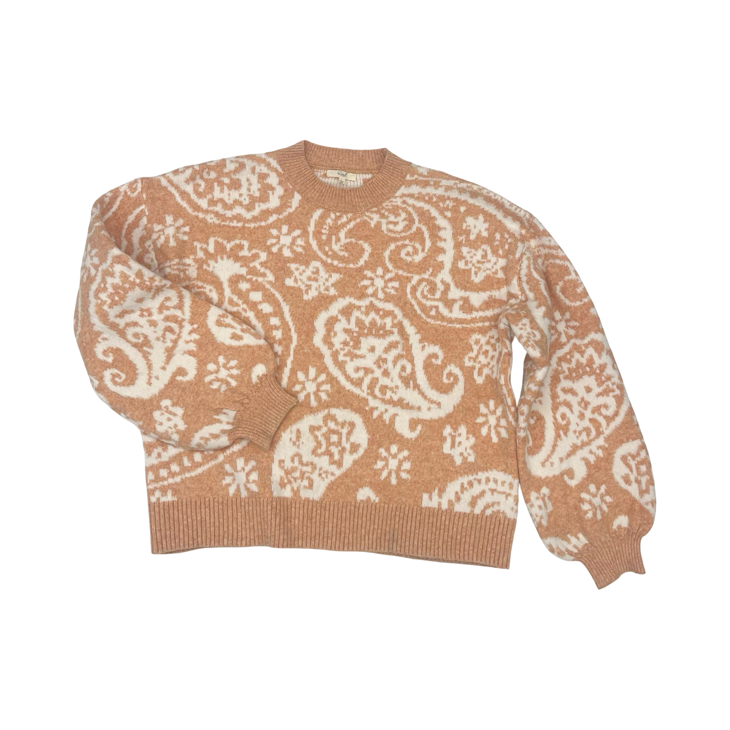 Sweater By Easel In Orange & White, Size:L