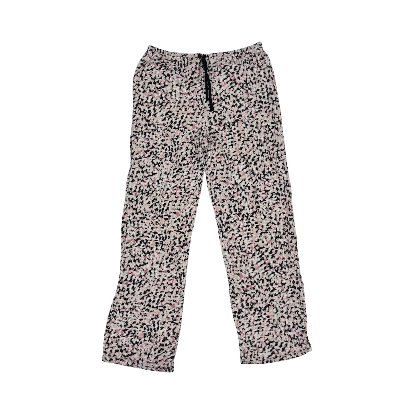 Pajama Pants By Donna Karan In Black & Pink, Size:S