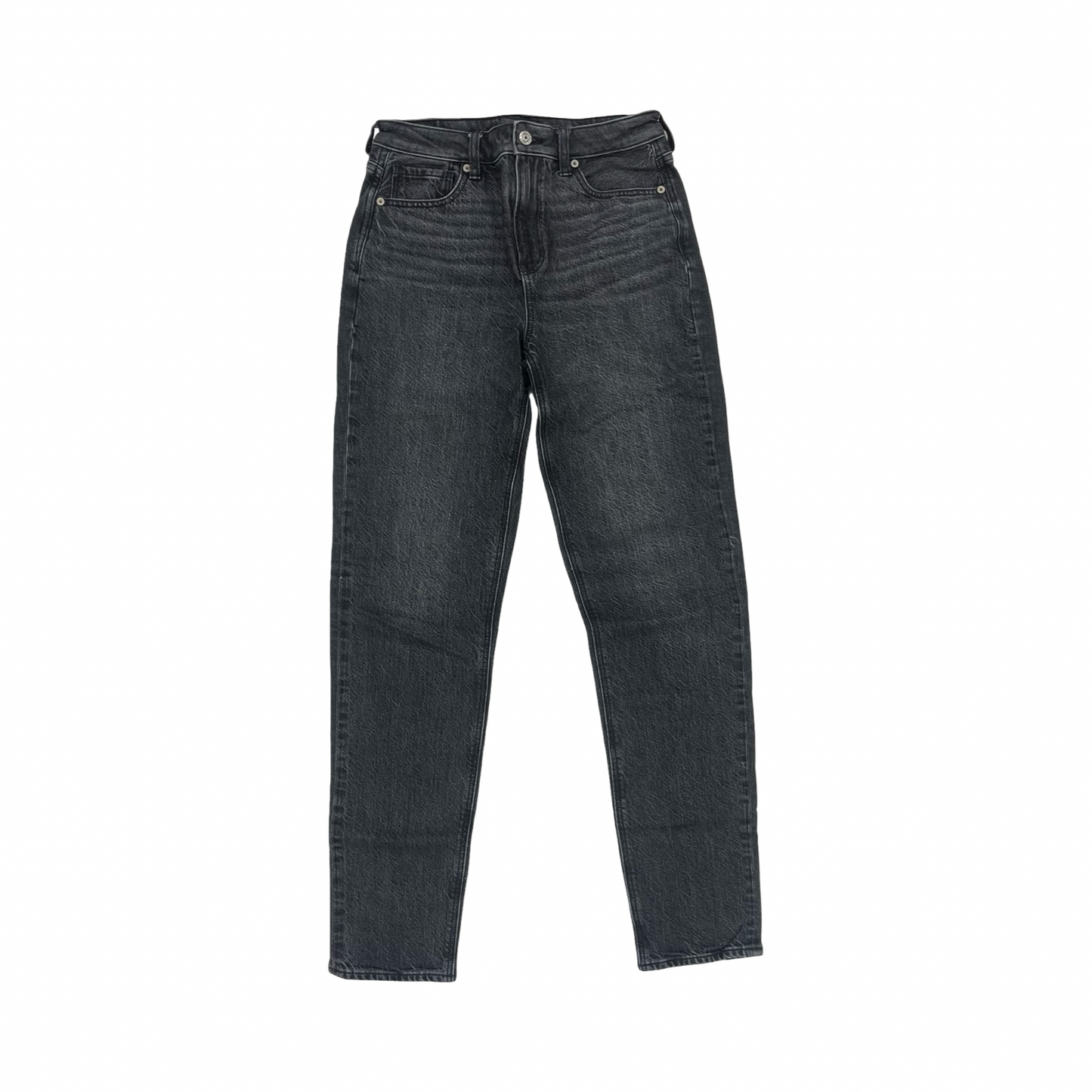 Jeans Straight By American Eagle In Black Denim, Size:2L