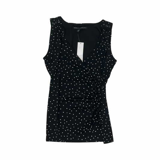 Blouse Sleeveless By White House Black Market In Polkadot Pattern, Size:Xxs