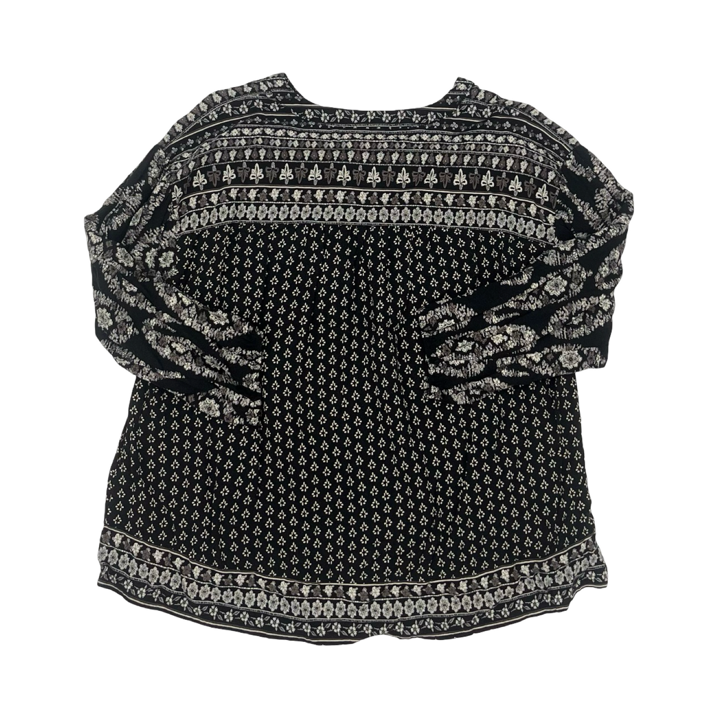 Blouse Ls By Knox Rose In Black, Size:L