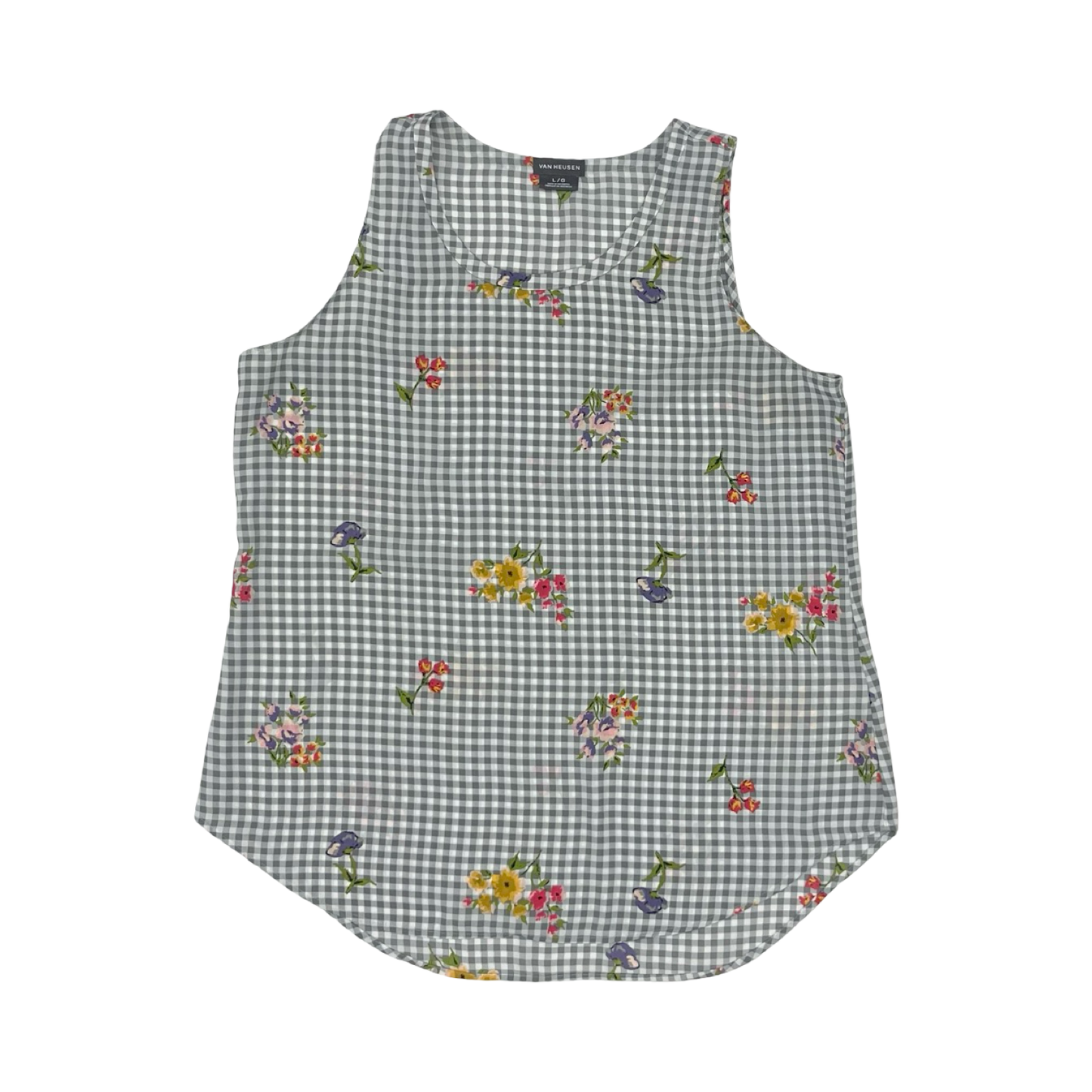 Blouse Sleeveless By Van Heusen In Floral Print, Size:L