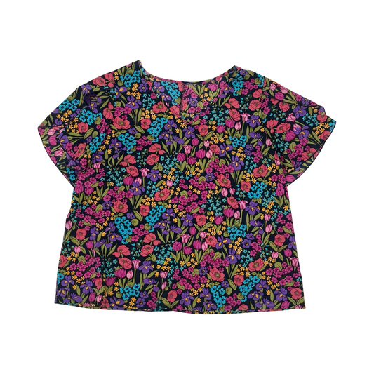 Blouse Ss By Cme In Floral Print, Size:2X