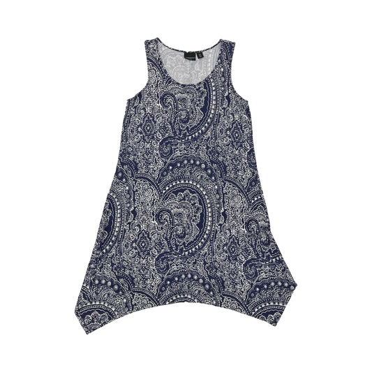 Dress Casual Midi By Cynthia Rowley In Blue & White, Size:1X