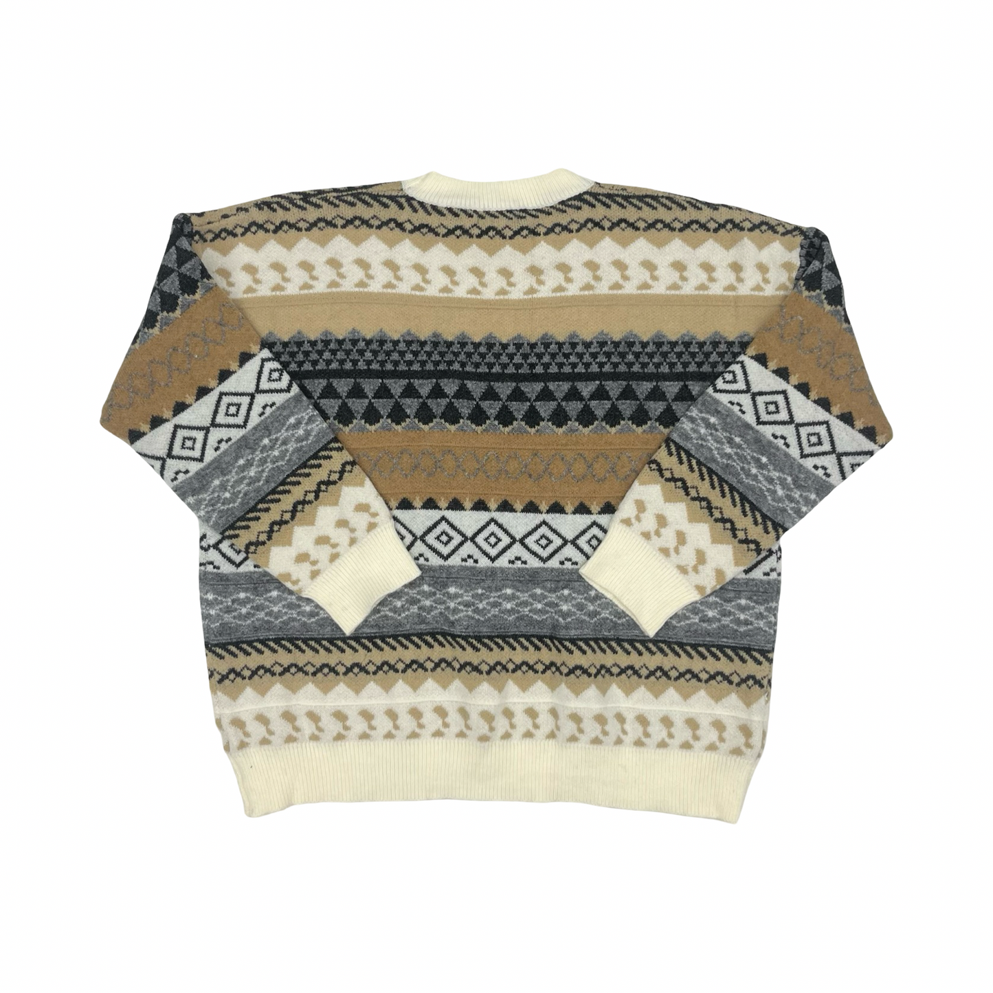 Sweater By Haptics In Brown & Grey, Size:2X