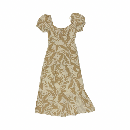 Dress Casual Midi By Jessica Simpson In Brown & Tan, Size:Xs