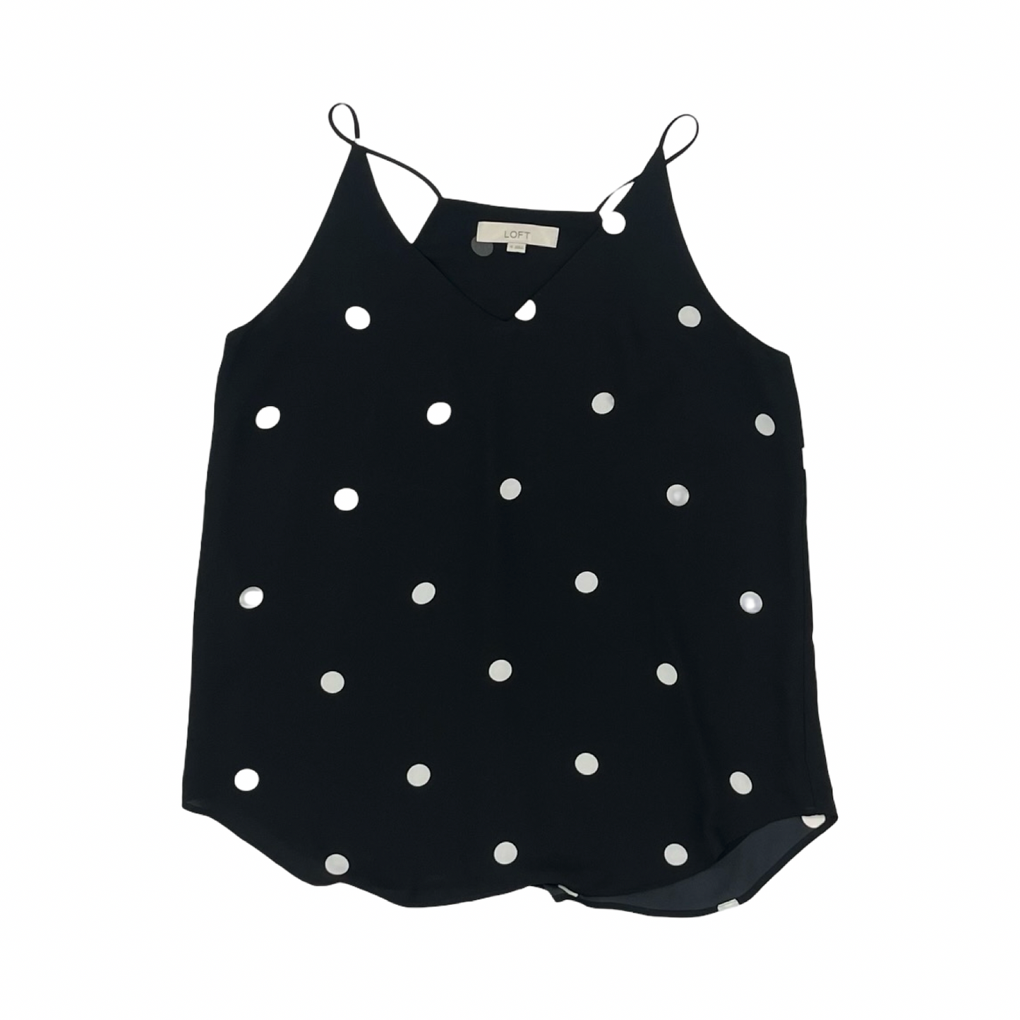 Blouse Sleeveless By Loft In Polkadot Pattern, Size:M
