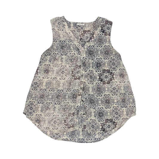 Blouse Sleeveless By Maurices In Cream, Size:1X