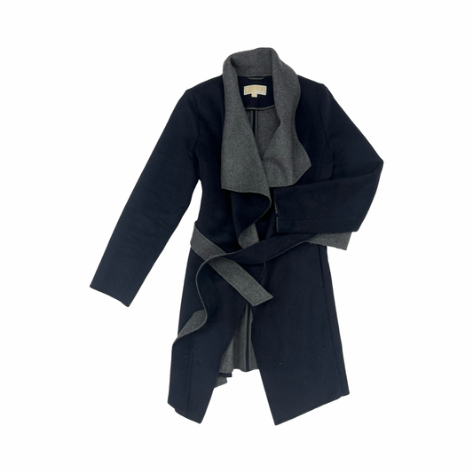 Coat Designer By Michael Kors In Blue & Grey, Size:M
