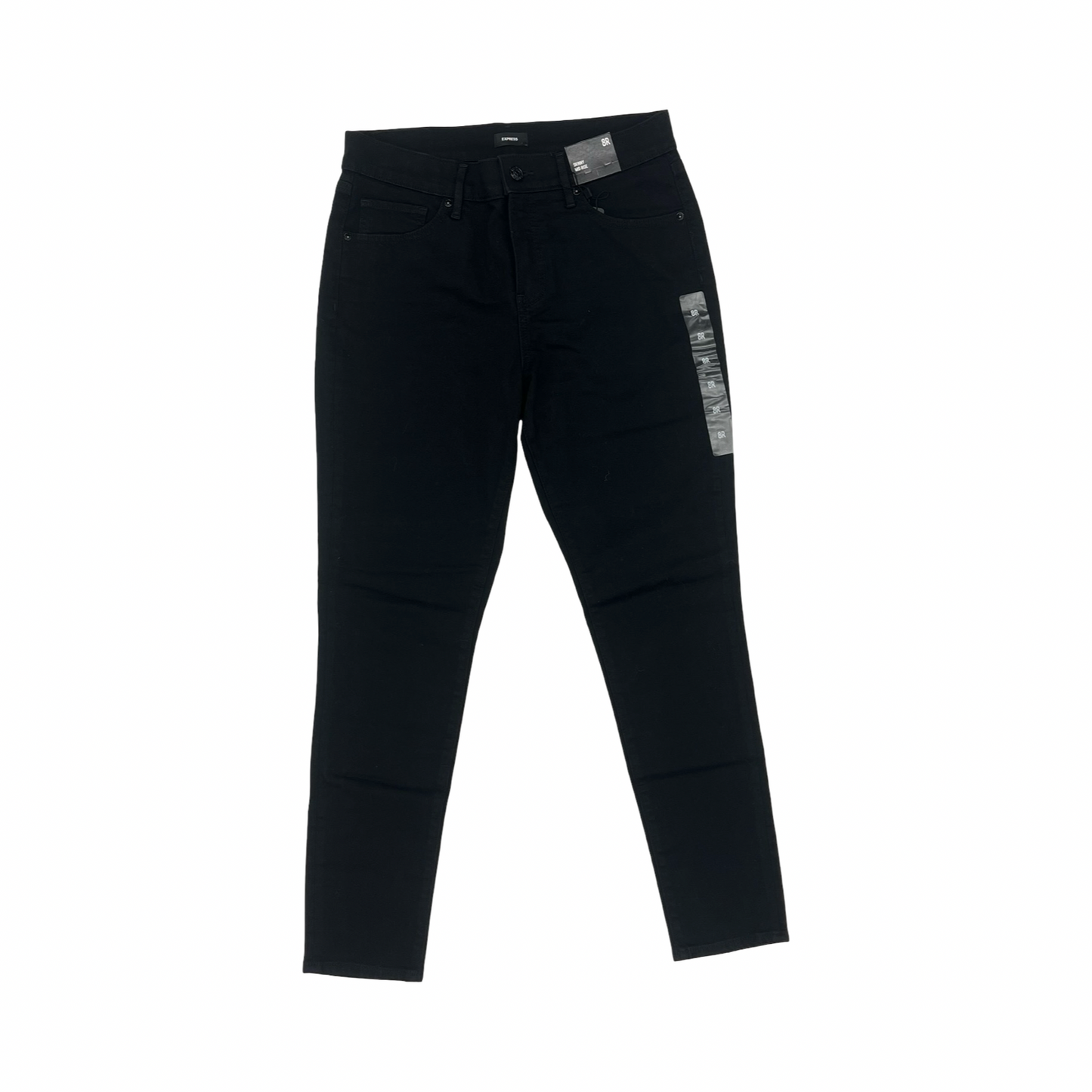 Jeans Skinny By Express In Black Denim, Size:8