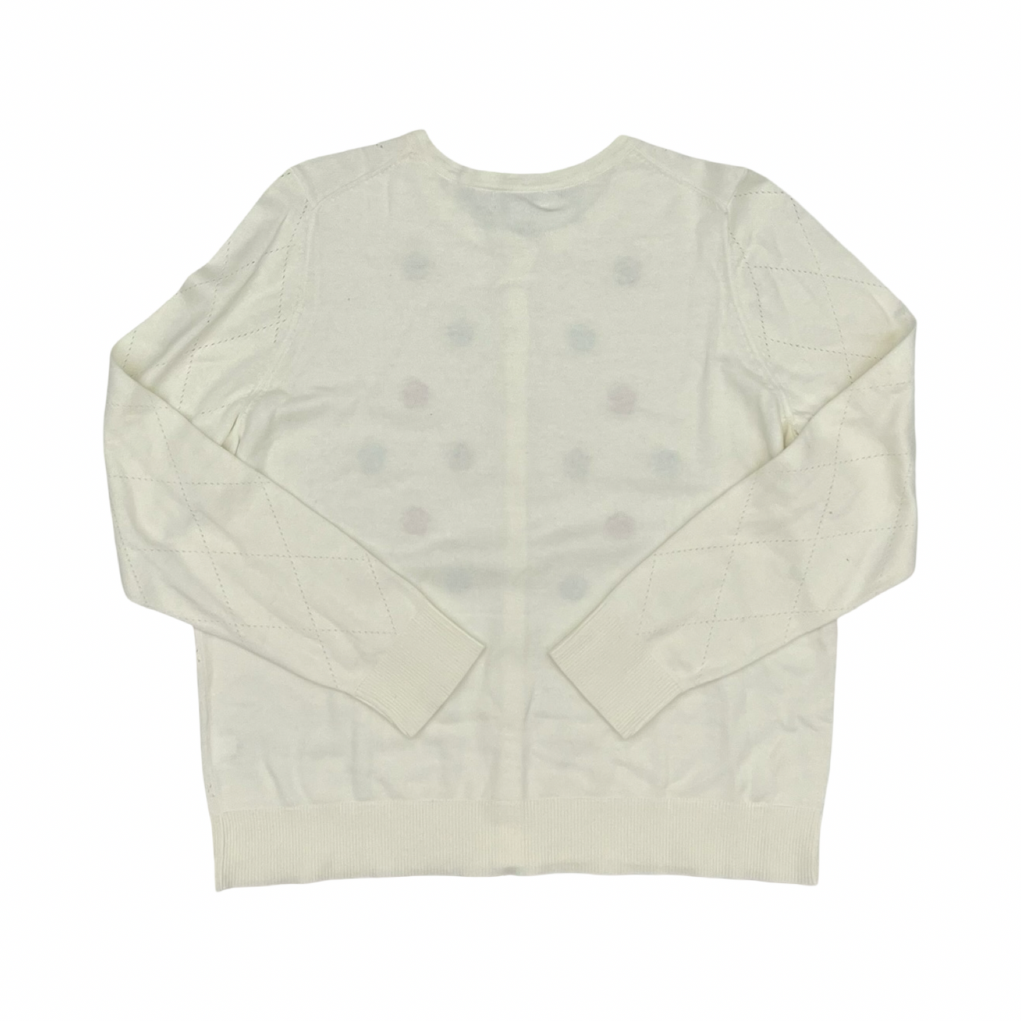 Sweater Cardigan By Charter Club In Cream, Size:Xl