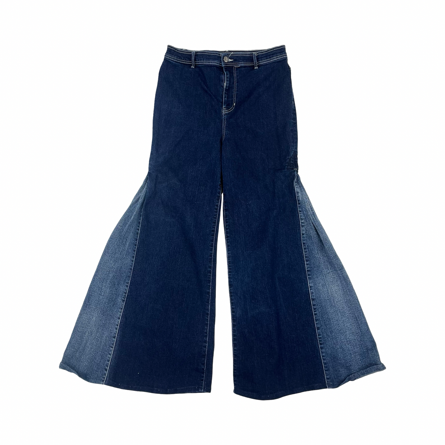 Jeans Flared By Venus In Blue Denim, Size:12