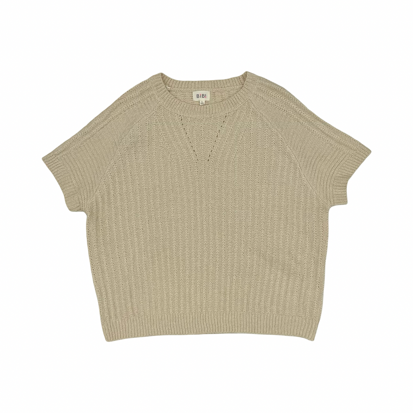 Sweater Ss By Bibi In Tan, Size:L