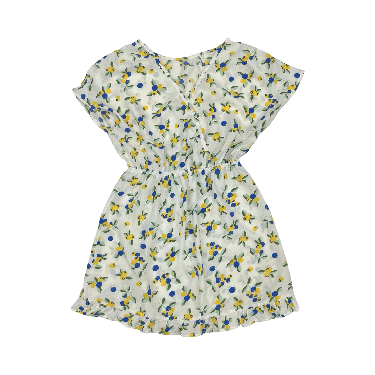 Dress Casual Short By Cmf In Blue & Yellow, Size:S