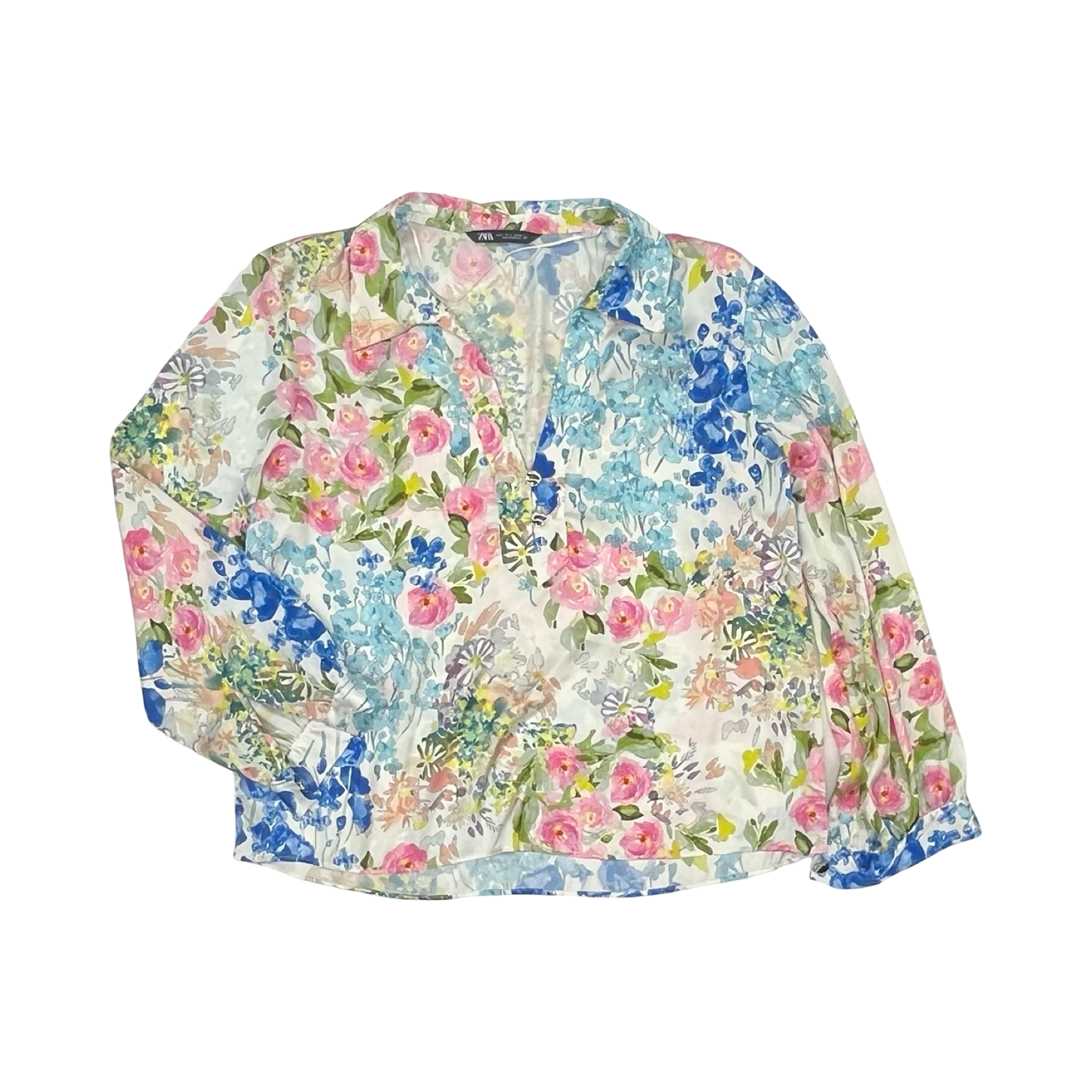 Blouse Ls By Zara In Floral Print