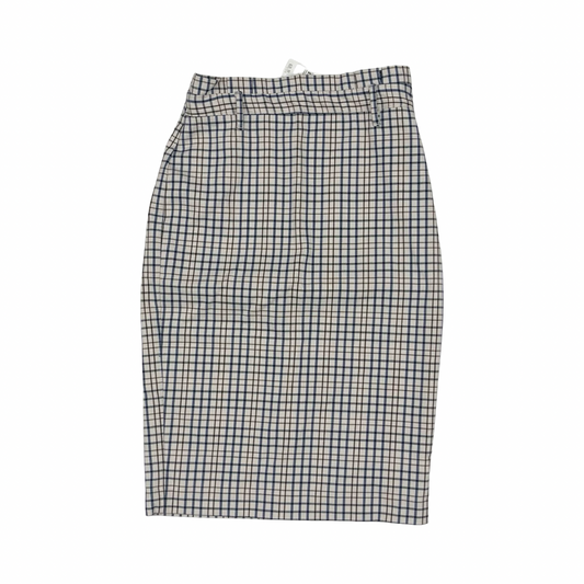 Skirt Midi By Ann Taylor In Blue & Cream, Size:2