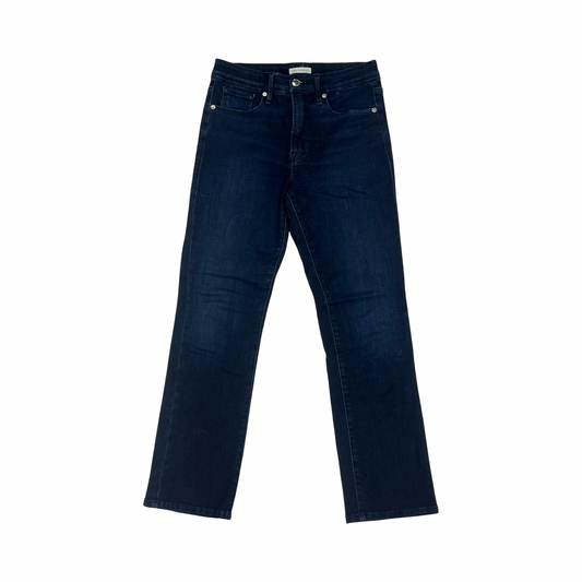 Jeans Straight By Good American In Blue Denim, Size:4