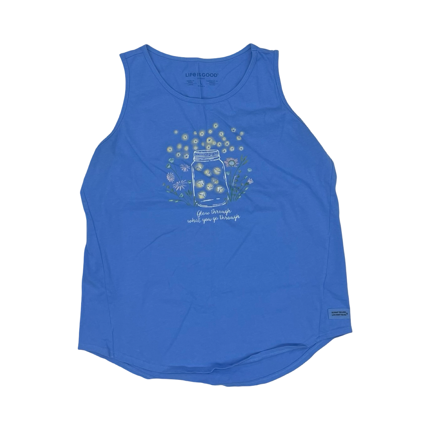 Top Sleeveless By Life Is Good In Blue, Size:L