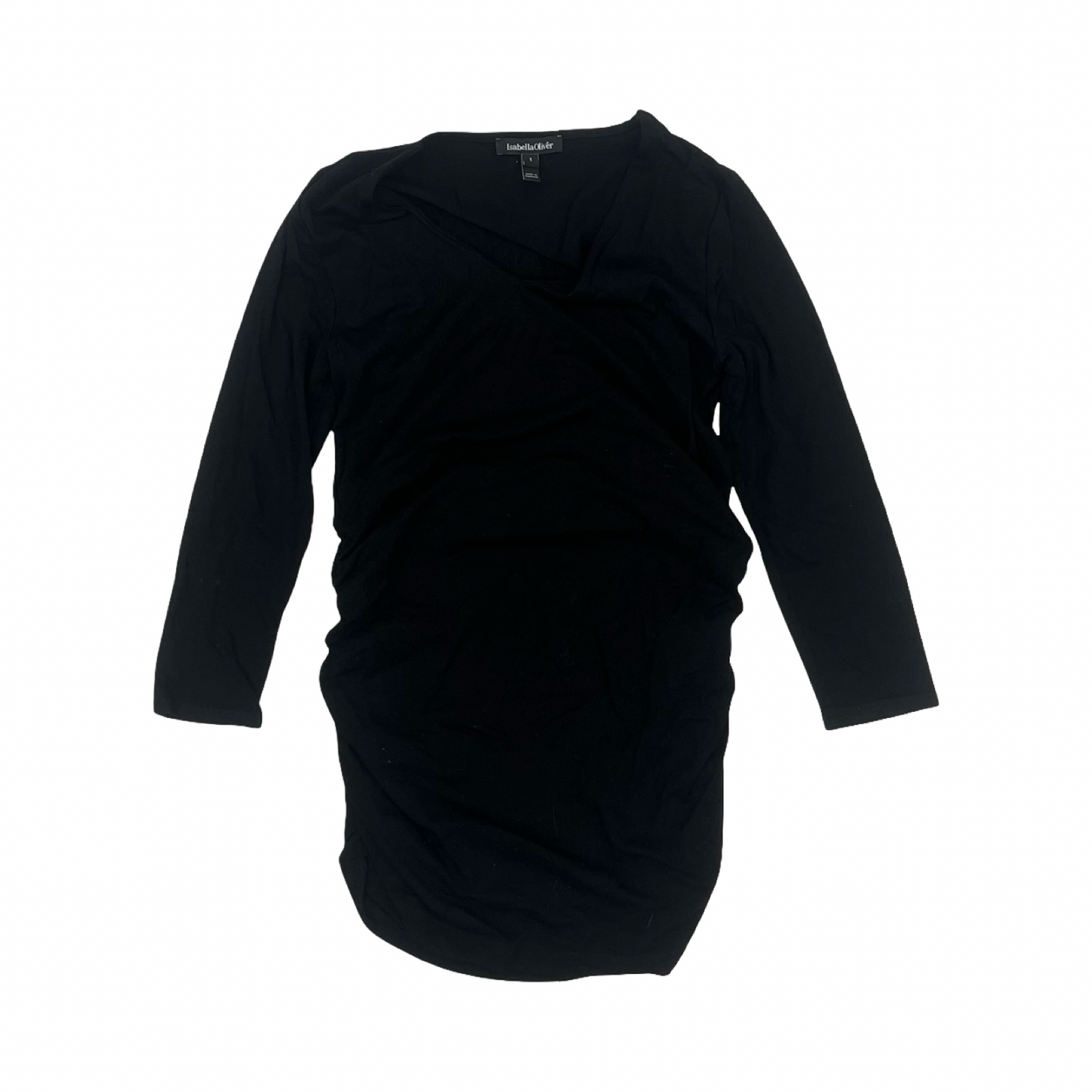 Mat Top Ls By Isabella Oliver Maternity In Black, Size:S