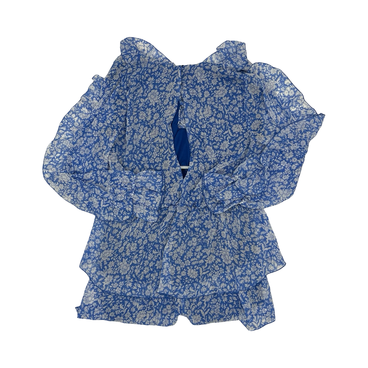 Romper By Zara In Blue & White, Size:M