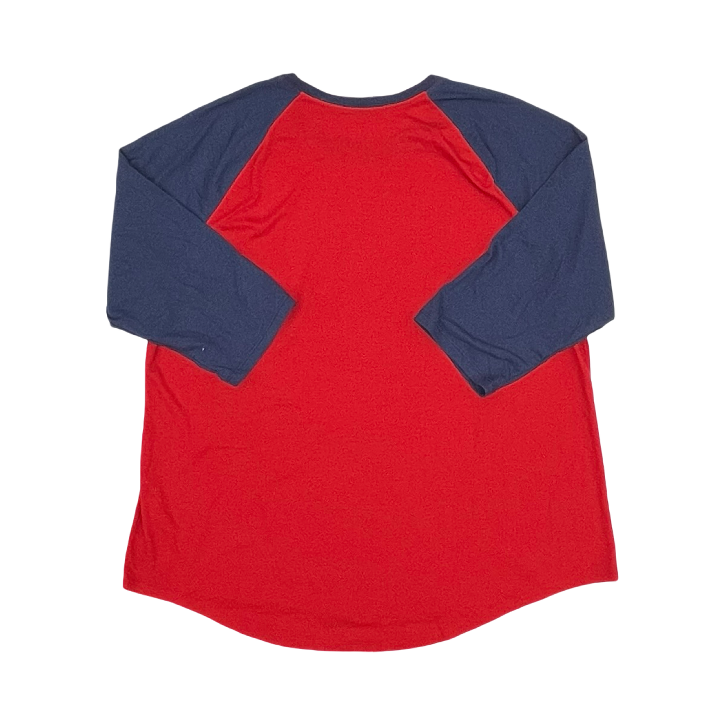 Athletic Top Ls Crewneck By Nike Apparel In Blue & Red, Size:2X