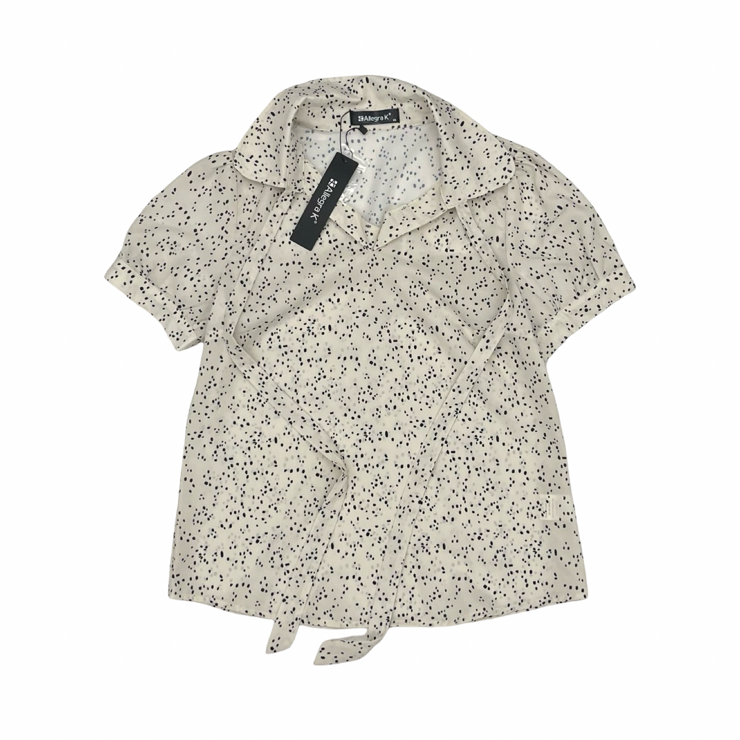 Blouse Ss By Cmf In Black & Cream, Size:Xs