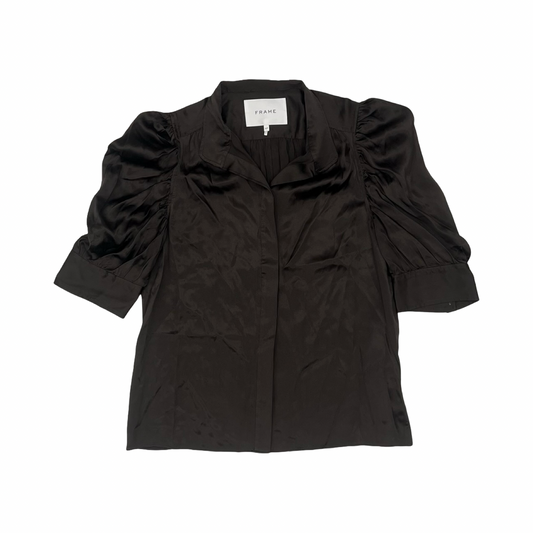 Blouse Ss By Frame In Brown, Size:S