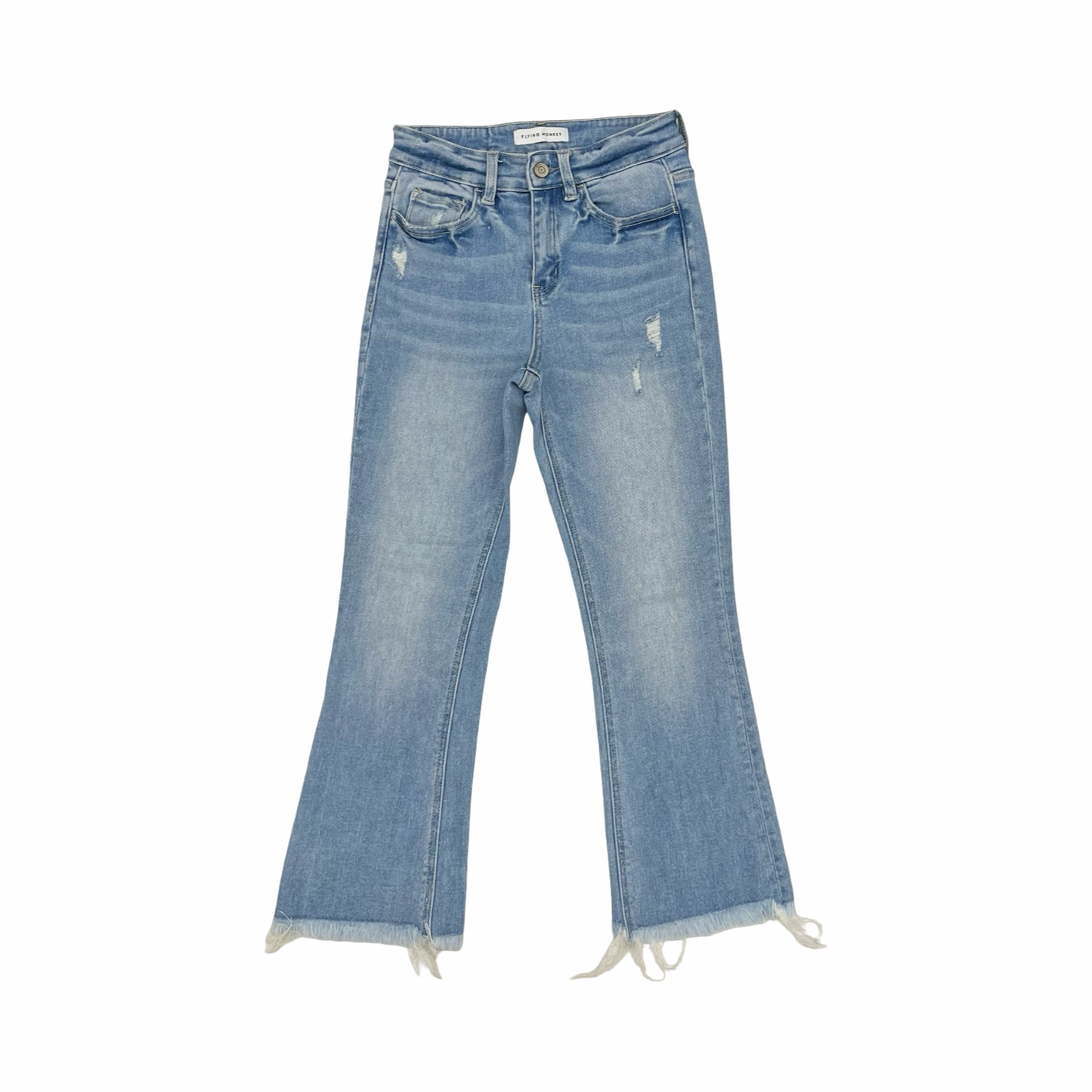 Jeans Cropped By Flying Monkey In Blue Denim, Size:0