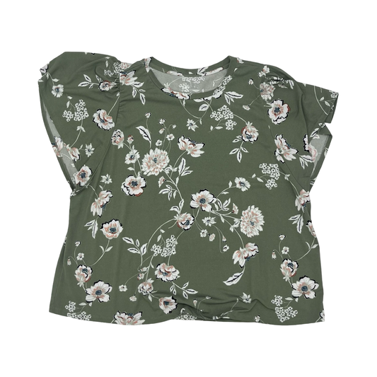 Blouse Ss By Maurices In Green, Size:2X