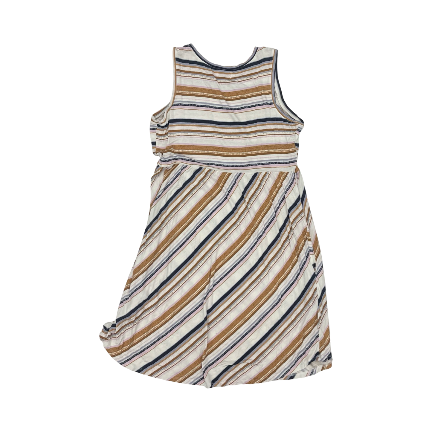 Dress Casual Midi By Maurices In Pink & White, Size:L
