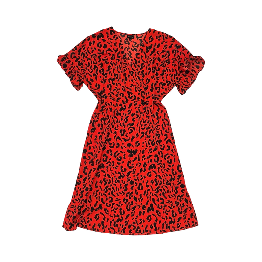 Dress Party Midi By Who What Wear In Black & Red, Size:S