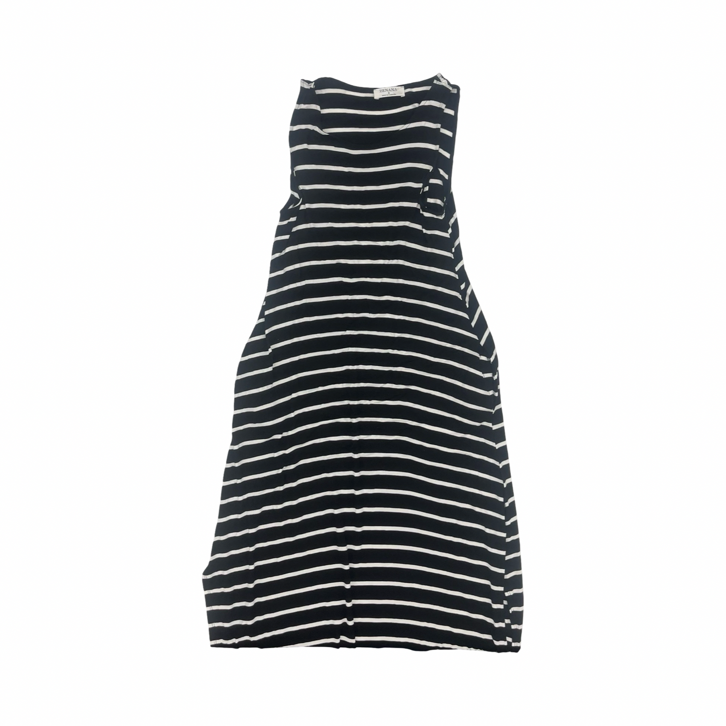 Dress Casual Maxi By Zenana In Black & White, Size:S
