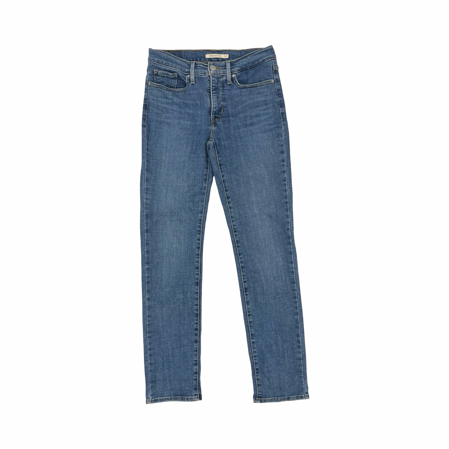 Jeans Straight By Levis In Blue Denim, Size:4