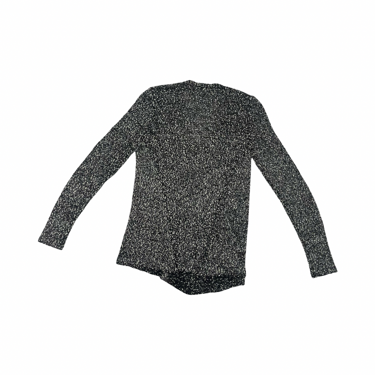 Sweater Cardigan By Eileen Fisher In Black & Cream, Size:Sp