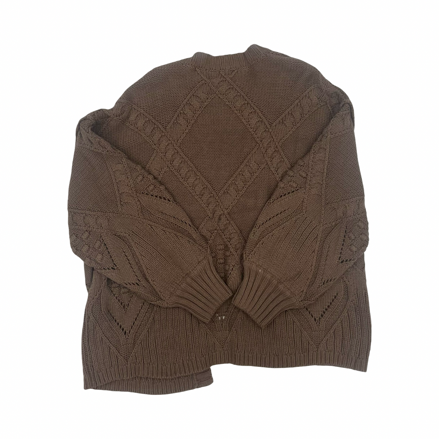 Sweater Cardigan By Promesa In Brown, Size:M