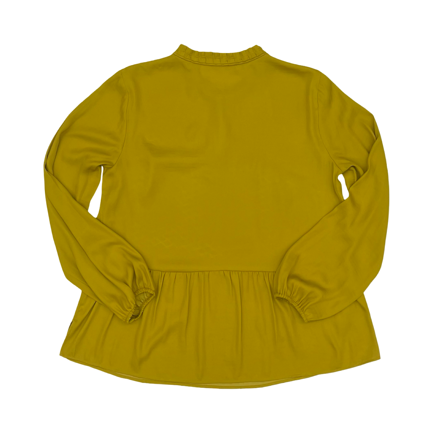 Blouse Ls By Loft In Yellow, Size:M