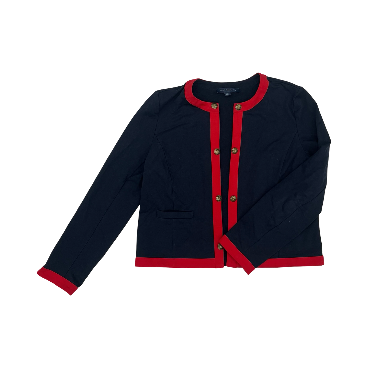 Cardigan By Tommy Hilfiger In Blue & Red, Size:L