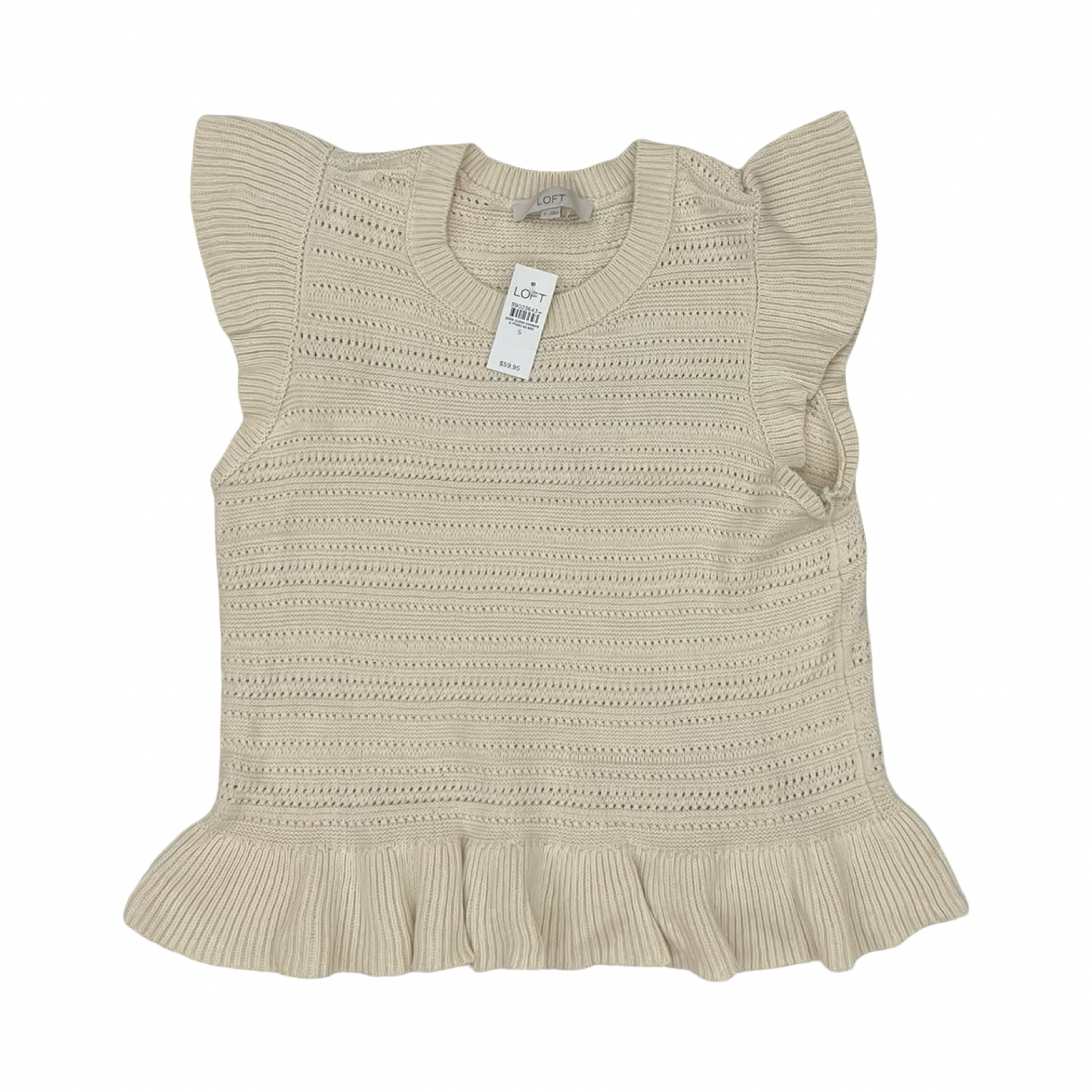 Top Ss By Loft In Cream, Size:S