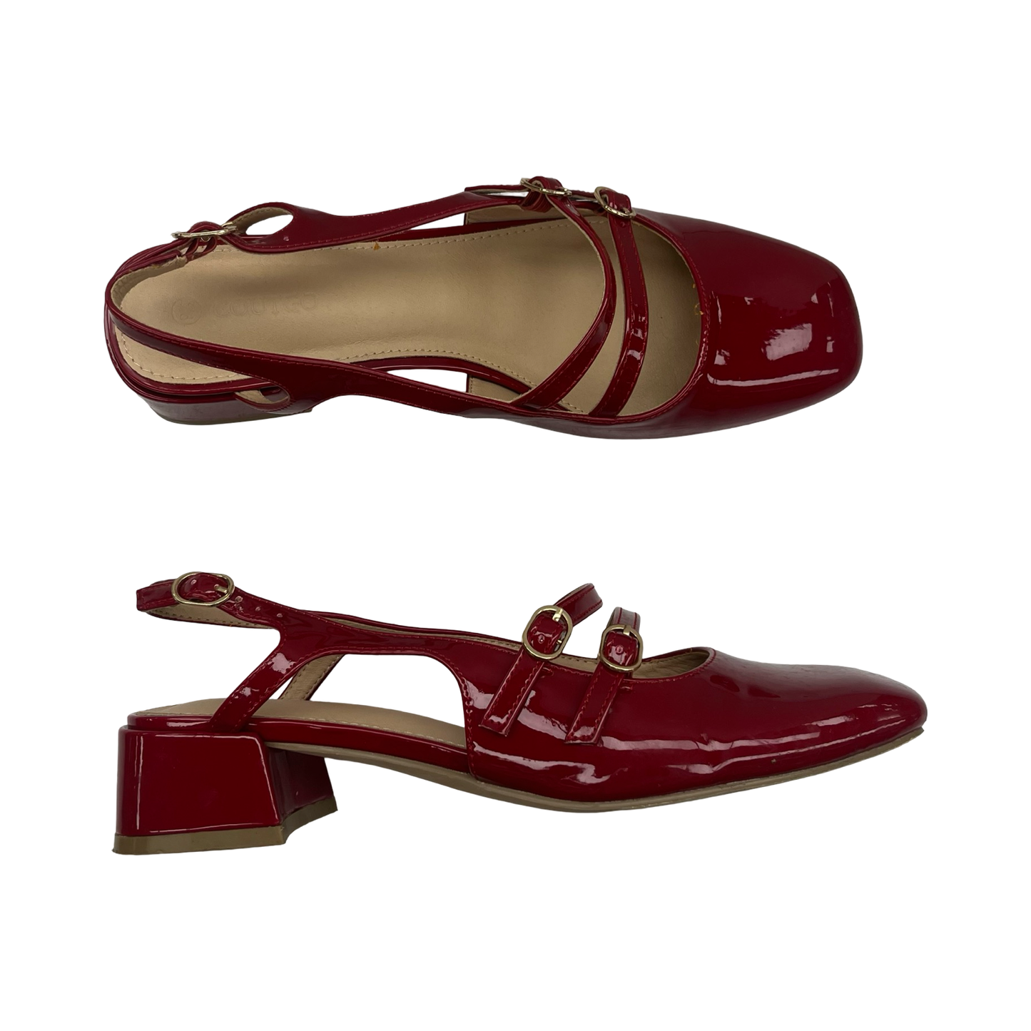 Shoes Heels Block By Cme In Red, Size:8.5