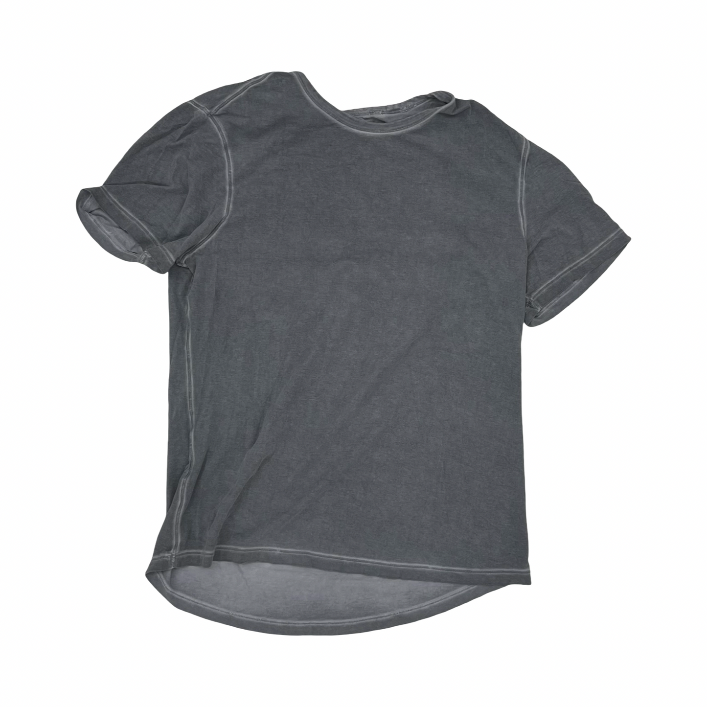Athletic Top Ss By Lululemon In Grey, Size:M