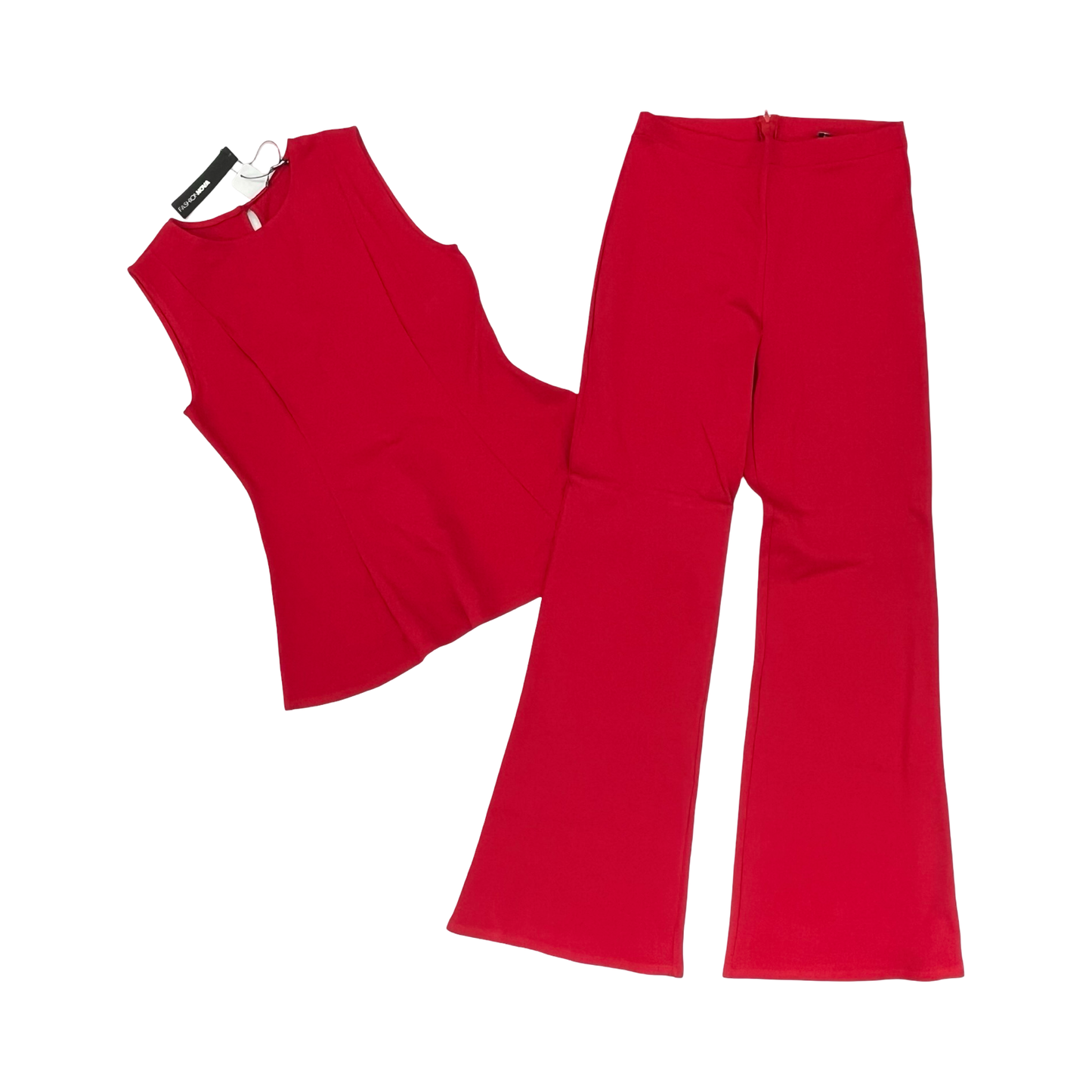 Pants Set 2Pc By Fashion Nova In Red, Size:Xl