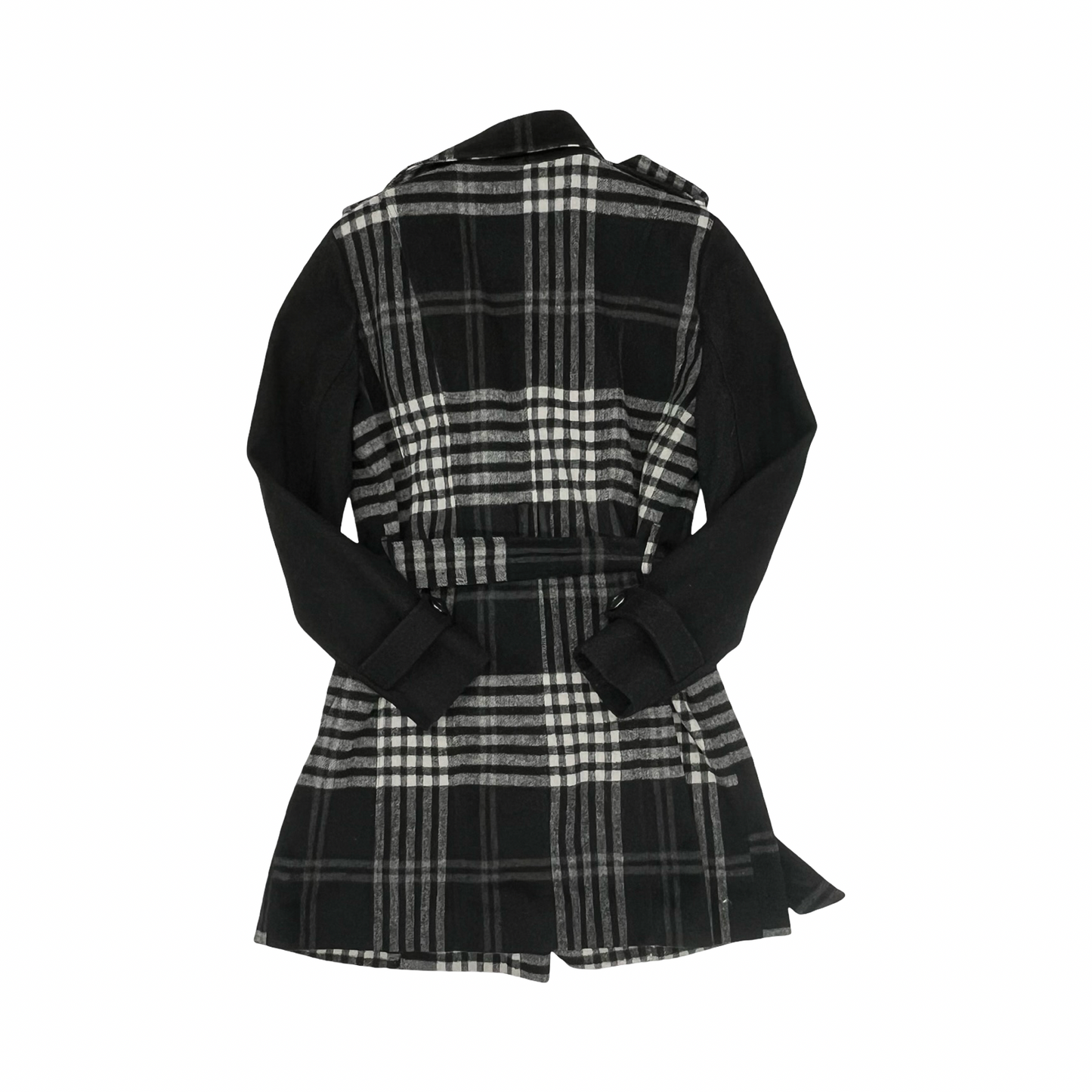 Coat Designer By Michael Kors In Black & Grey, Size:M