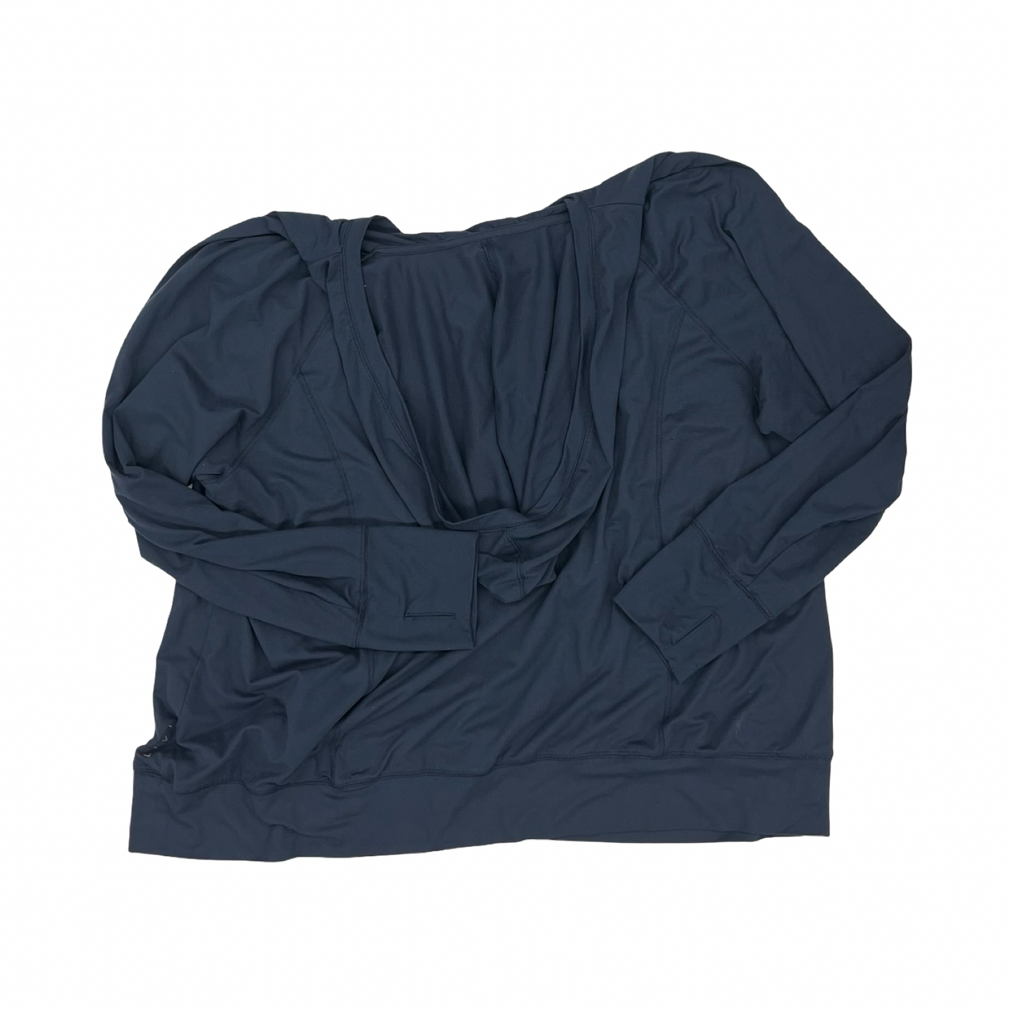 Athletic Top Ls Hoodie By Livi Active In Navy, Size:3X