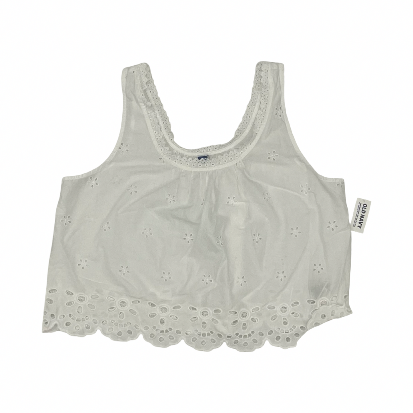 Top Sleeveless By Old Navy In White, Size:L