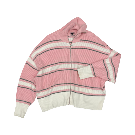 Sweater Cardigan By Torrid In Cream & Pink, Size:3X