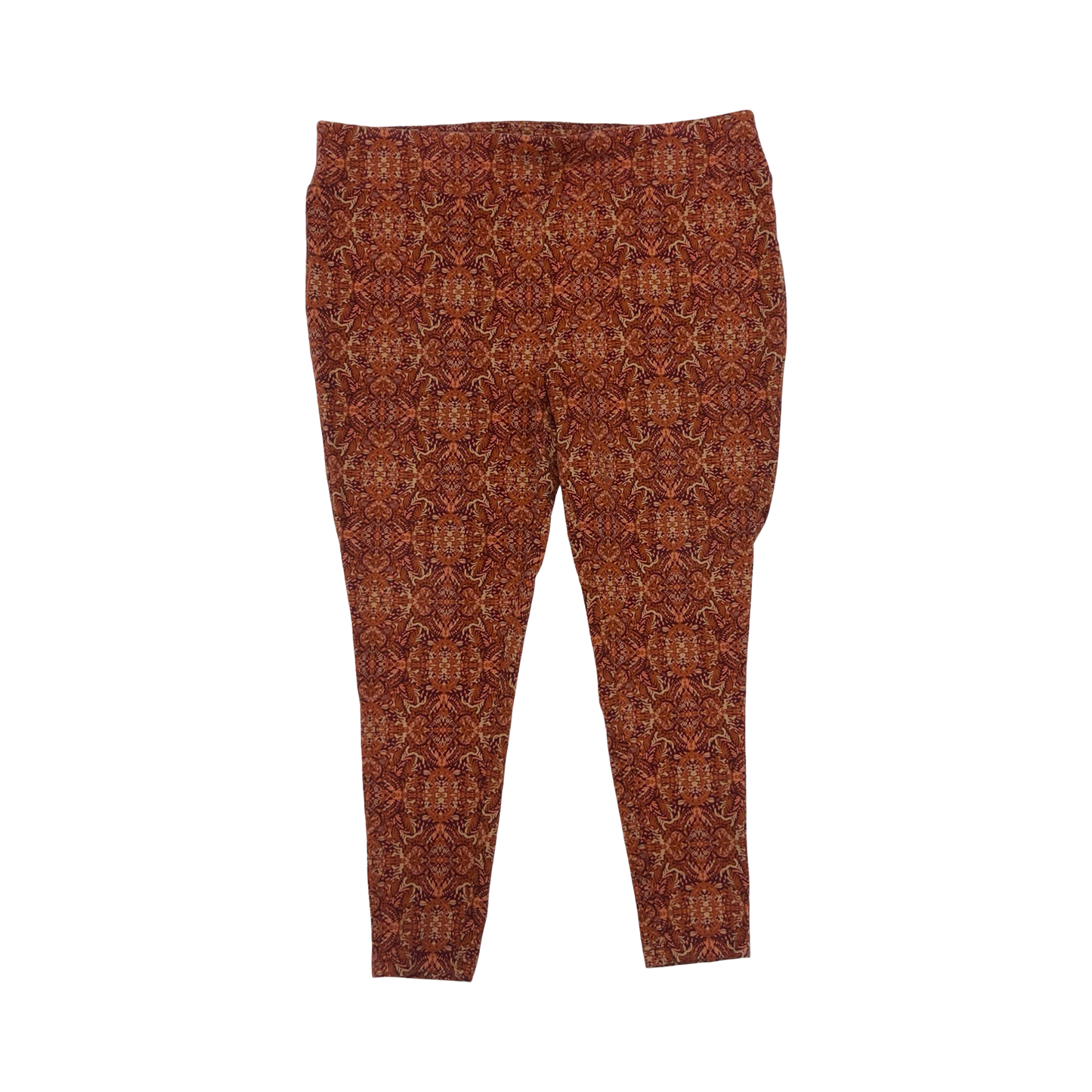 Pants Leggings By Terra & Sky In Orange & Purple, Size:3X
