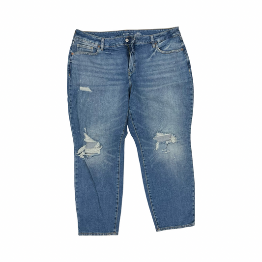 Jeans Straight By Old Navy In Blue Denim, Size:20